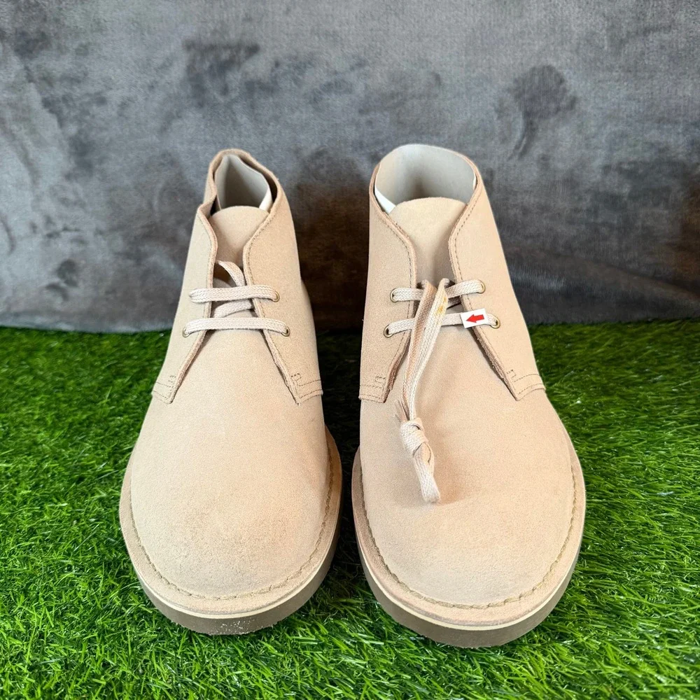 Clarks Shepton Taupe‎ Distressed Suede Desert Chukka Boots Mens 11.5 M 26179923